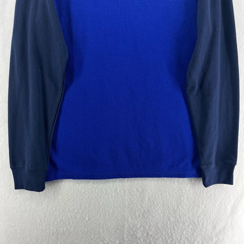 Polo Ralph Lauren Sleepshirt Men's L Blue Navy Colorblock Thermal Waffle Knit - Picture 10 of 13